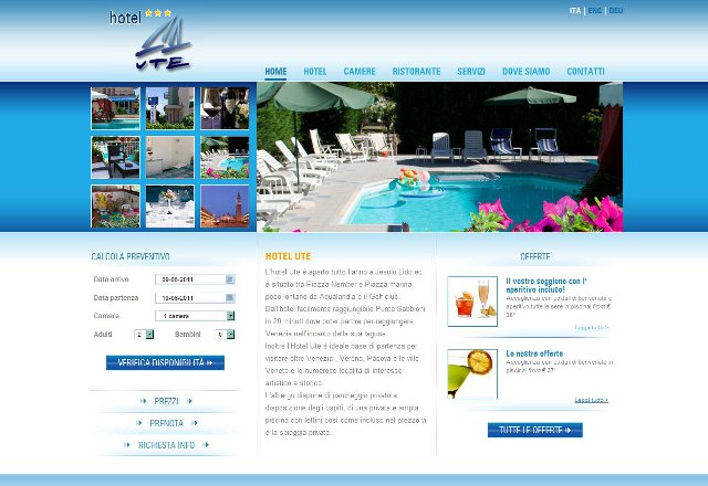 Nuovo sito per l'Hotel Ute di Jesolo realizzato da MM ONE Group