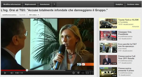 Ing. Giuseppe Orsi, Presidente e AD di Finmeccanica, ai microfoni del TG5: “Accuse totalmente infondate che danneggiano il Gruppo”